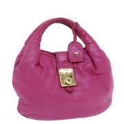 Pre-owned Leather handbags Miu Miu Pre-owned , Pink , Dames