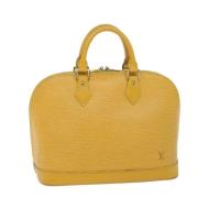 Pre-owned Leather handbags Louis Vuitton Vintage , Yellow , Dames