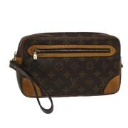 Pre-owned Canvas clutches Louis Vuitton Vintage , Brown , Dames