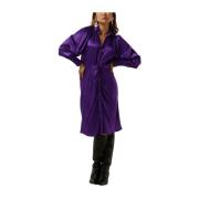 Paarse Drape Jurk Co'Couture , Purple , Dames