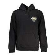 Zwarte hoodie met print Vans , Black , Heren