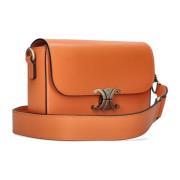 Oranje Leren Crossbody Schoudertas Notre-v , Orange , Dames