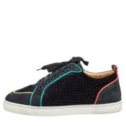 Pre-owned Suede sneakers Christian Louboutin Pre-owned , Black , Dames