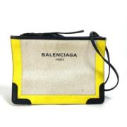 Pre-owned Leather shoulder-bags Balenciaga Vintage , Yellow , Dames