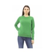 Groene wollen en kasjmier trui Baldinini , Green , Dames