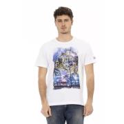 Elegante witte katoenmix tee Trussardi , White , Heren