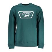 Groene Katoenen Trui met Logo Print Vans , Green , Dames