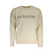 Elegant wit logo sweatshirt La Martina , Beige , Heren