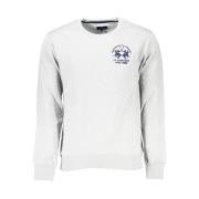 Katoenen sweatshirt met borduurwerk La Martina , White , Heren