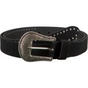 Zwarte Suède Riem met Studs Legend , Black , Dames