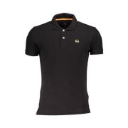 Slim Fit Polo met Contrastdetail La Martina , Black , Heren