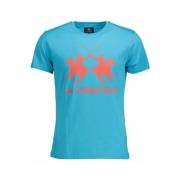 Klassiek katoenen T-shirt in blauw La Martina , Blue , Heren