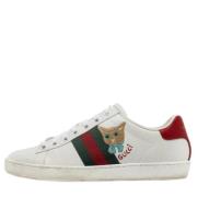 Pre-owned Leather sneakers Gucci Vintage , White , Dames