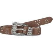 Taupe Leren Riem Brunelle Dante 6 , Beige , Dames