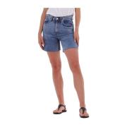 Blauwe Denim Shorts 6863 Envii , Blue , Dames