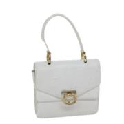 Pre-owned Leather handbags Celine Vintage , White , Dames