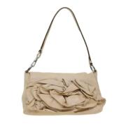 Pre-owned Leather handbags Yves Saint Laurent Vintage , Beige , Dames