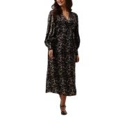 Luipaardprint Wikkeljurk Co'Couture , Brown , Dames