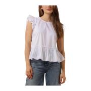 Frill Top voor Vrouwen Co'Couture , White , Dames