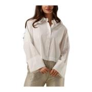 Witte Elegante Blouse Semicouture , White , Dames