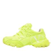 Pre-owned Leather sneakers Valentino Vintage , Green , Dames