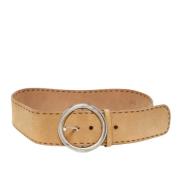 Pre-owned Suede belts Prada Vintage , Beige , Dames