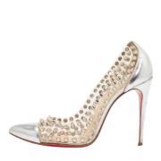 Pre-owned Leather heels Christian Louboutin Pre-owned , Gray , Dames