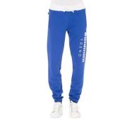 Sportieve katoenen broek met vetersluiting Baldinini , Blue , Heren