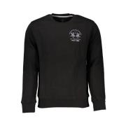 Elegant Fleece Sweatshirt met Ronde Hals La Martina , Black , Heren