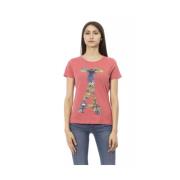 Chique Fuchsia Korte Mouw Mode Tee Trussardi , Pink , Dames