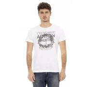 Stijlvol wit T-shirt met frontprint Trussardi , White , Heren