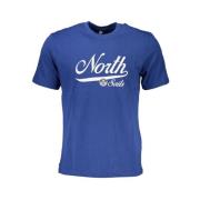 Blauw Katoen Logo Print T-shirt North Sails , Blue , Heren