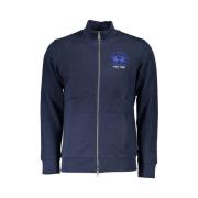 Elegant Sweatshirt met rits en borduurwerk La Martina , Blue , Heren