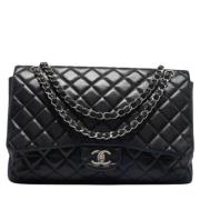 Pre-owned Leather chanel-bags Chanel Vintage , Black , Dames