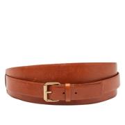 Pre-owned Leather belts Celine Vintage , Beige , Dames