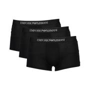 Sleek Trio Pack Designer Trunks Emporio Armani , Black , Heren