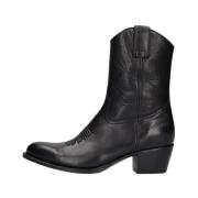 Zwarte Cowboy Enkellaarzen Stijlvol Model Sendra , Black , Dames