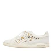 Pre-owned Leather sneakers Louis Vuitton Vintage , White , Dames