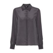 Zijden Crepe Grijze Shirt Liu Jo , Gray , Dames