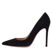 Pre-owned Suede heels Gianvito Rossi Pre-owned , Black , Dames