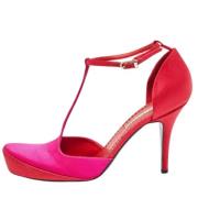 Pre-owned Satin heels Stella McCartney Pre-owned , Pink , Dames