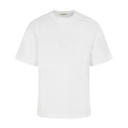 Witte T-shirt Stijlvol Upgrade Casual Burberry , White , Heren