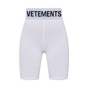 Logo shorts Vetements , White , Dames