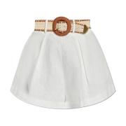 Shorts met riem Zimmermann , Beige , Dames