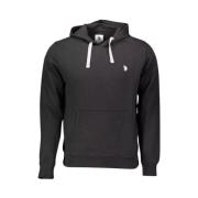 Klassieke katoenen hoodie in zwart U.s. Polo Assn. , Black , Heren