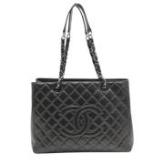 Pre-owned Leather totes Chanel Vintage , Black , Dames