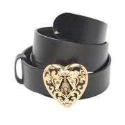 Pre-owned Leather belts Gucci Vintage , Black , Dames