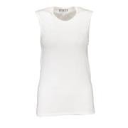 Witte Katoenen Tank Top Logo Bikkembergs , White , Dames