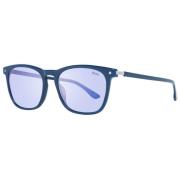 Blauwe Heren Zonnebril Spiegelend Trapezium Stijl BMW , Blue , Heren