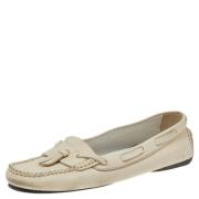 Pre-owned Leather flats Chanel Vintage , Beige , Dames